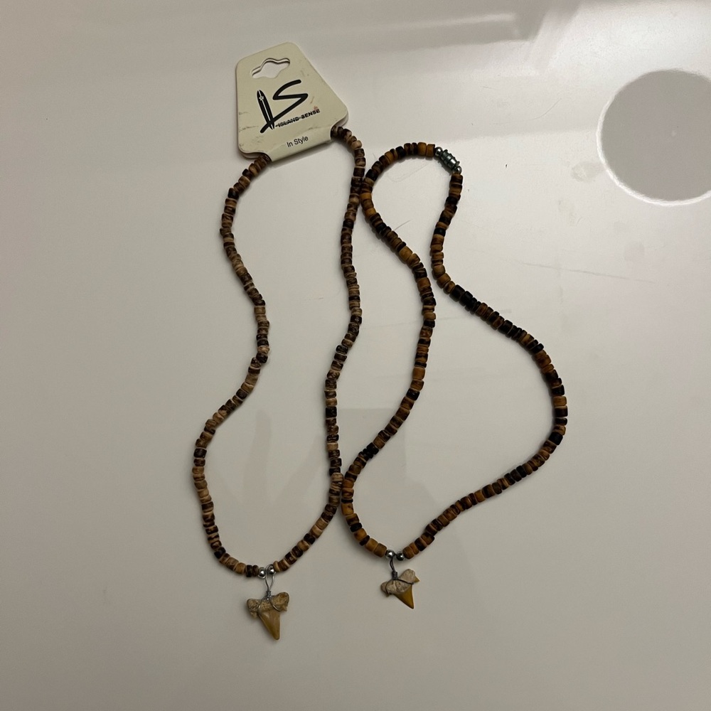 2 shark tooth necklaces from Hawaii